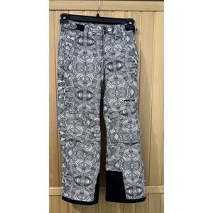ARCTIX Kids Medium‎ Ski Pants Black & White Geometric Pattern Adjustable Waist